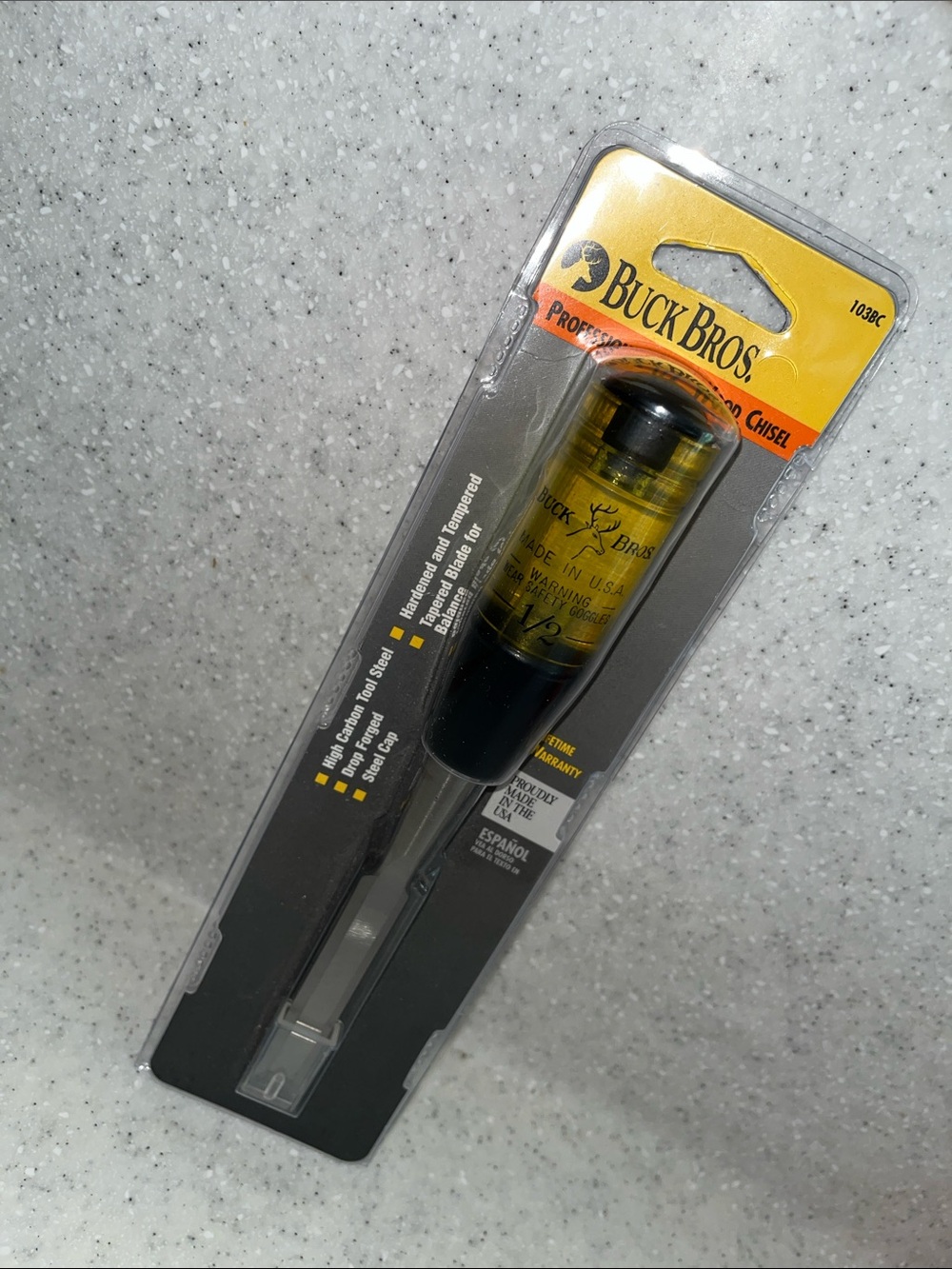 Buck Bros 1/2" Wood Chisel No 103BC Made In USA New In Package Woodworking Tool